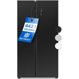 Jääkaappipakastin Bomann SBS7344SIX Side by Side French Door, 90cm, 291/151 l, musta