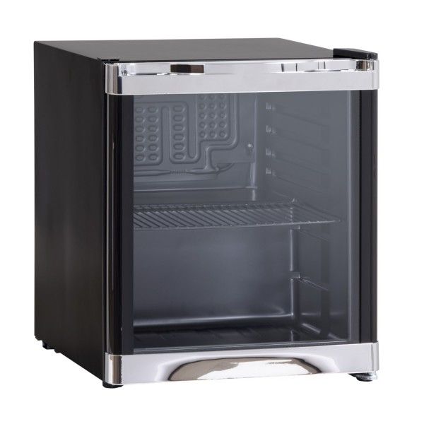 Jääkaappi lasiovella Scandomestic COMPACTCUBE 43 cm musta