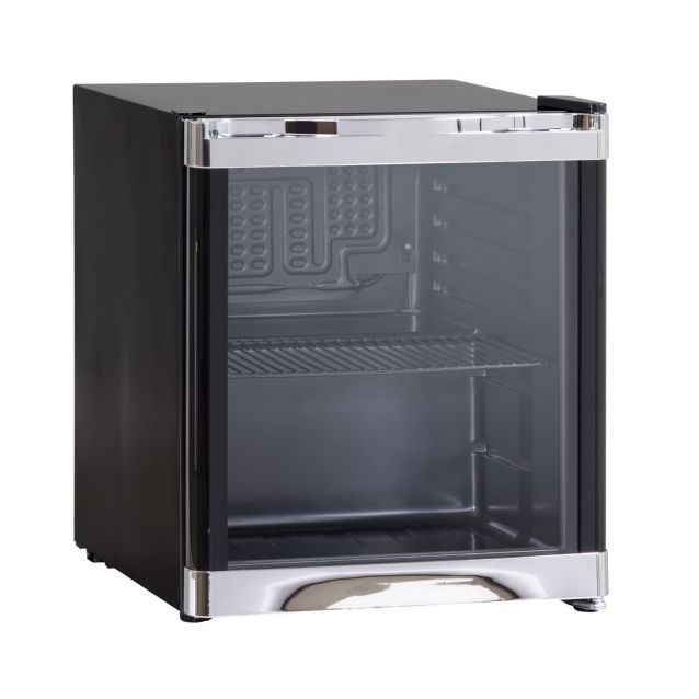 Jääkaappi lasiovella Scandomestic COMPACTCUBE, 43cm, musta