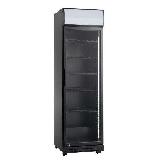 Jääkaappi lasiovella Scandomestic SD420BE, 58cm, musta