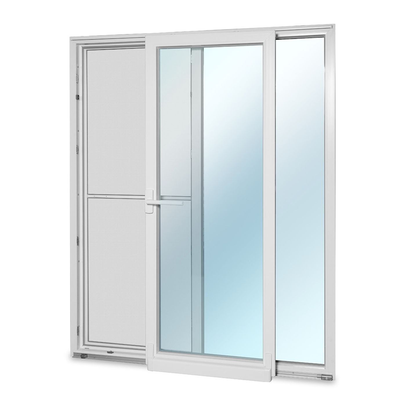 Terassin liukuovi Seicom Portal PSK 200Z A 3K, PVC, 2-osainen, 3-lasinen mittatilausovi