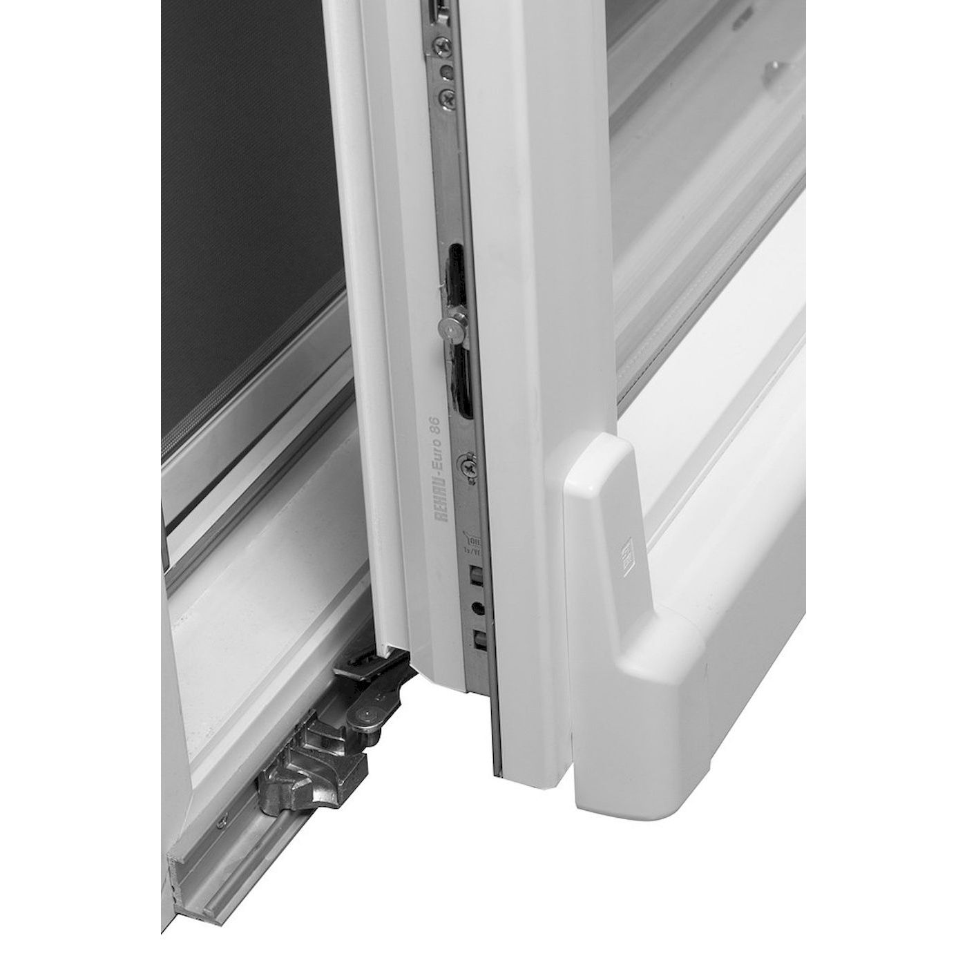 Terassin liukuovi Seicom Portal PSK 200Z A 3K, PVC, 2-osainen, 3-lasinen mittatilausovi