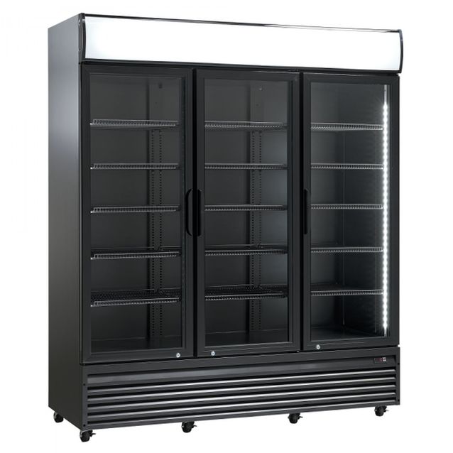 Jääkaappi lasiovella Scandomestic SD1502BHE, 171cm, musta