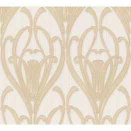 Tapetti Sandudd Mata Hari 38091-1, vinyylipinta, Art Deco, kulta