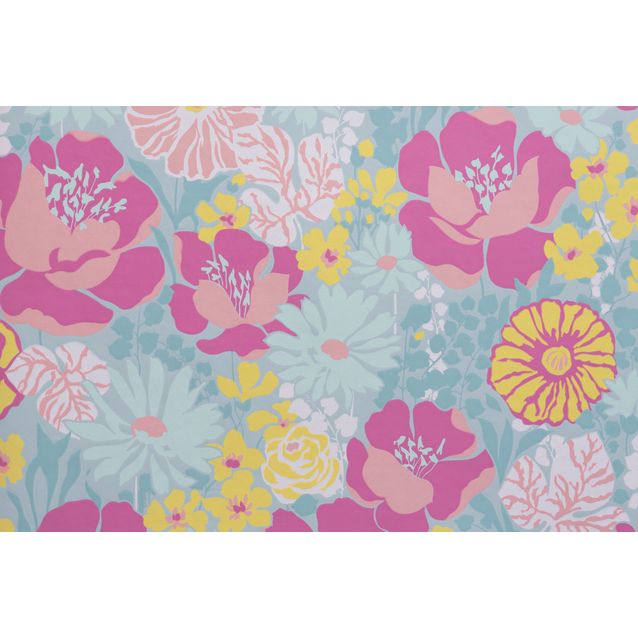 Tapetti Sandudd Kesäillan taikaa Jasmine  5447-3, kukka, pinkki/keltainen