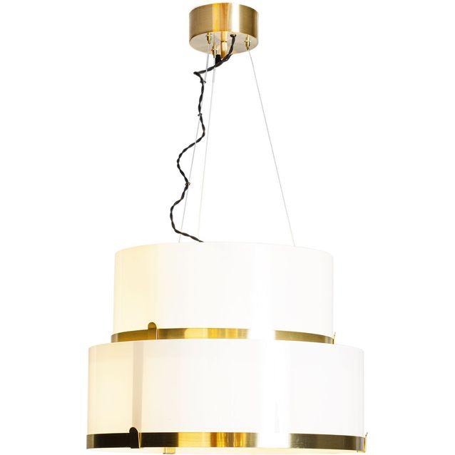 Kattovalaisin By Rydéns Marcel Ø50cm E27 messinki/valkoinen