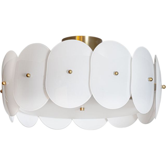 Kattoplafondi By Rydéns Omlott Ø53cm E27 messinki/valkoinen