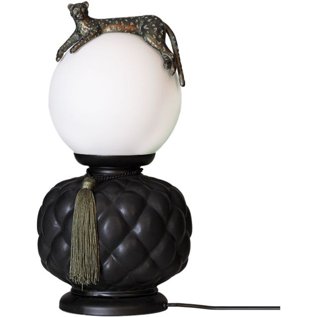 Pöytävalaisin By Rydens Viva La Diva, 23x45cm, musta/valkoinen