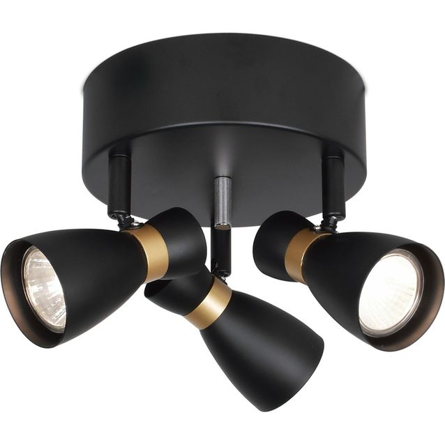 Kattospotti Sessak Zion 3-osainen musta