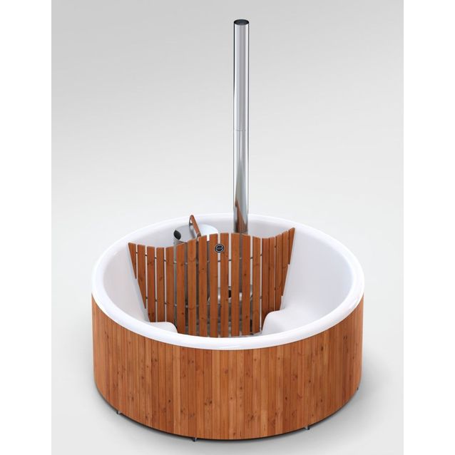 Kylpytynnyri Skargards Panel 220, 6-8 hlöä, Thermowood/helmenvalkoinen