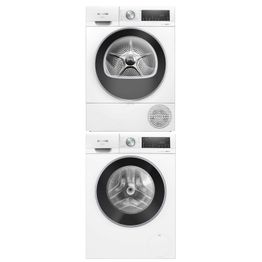 Pesukone ja kuivausrumpu Siemens WG44G2FKDN-WQ42G20KDN iQ500, 119.6cm, 9/9kg, valkoinen