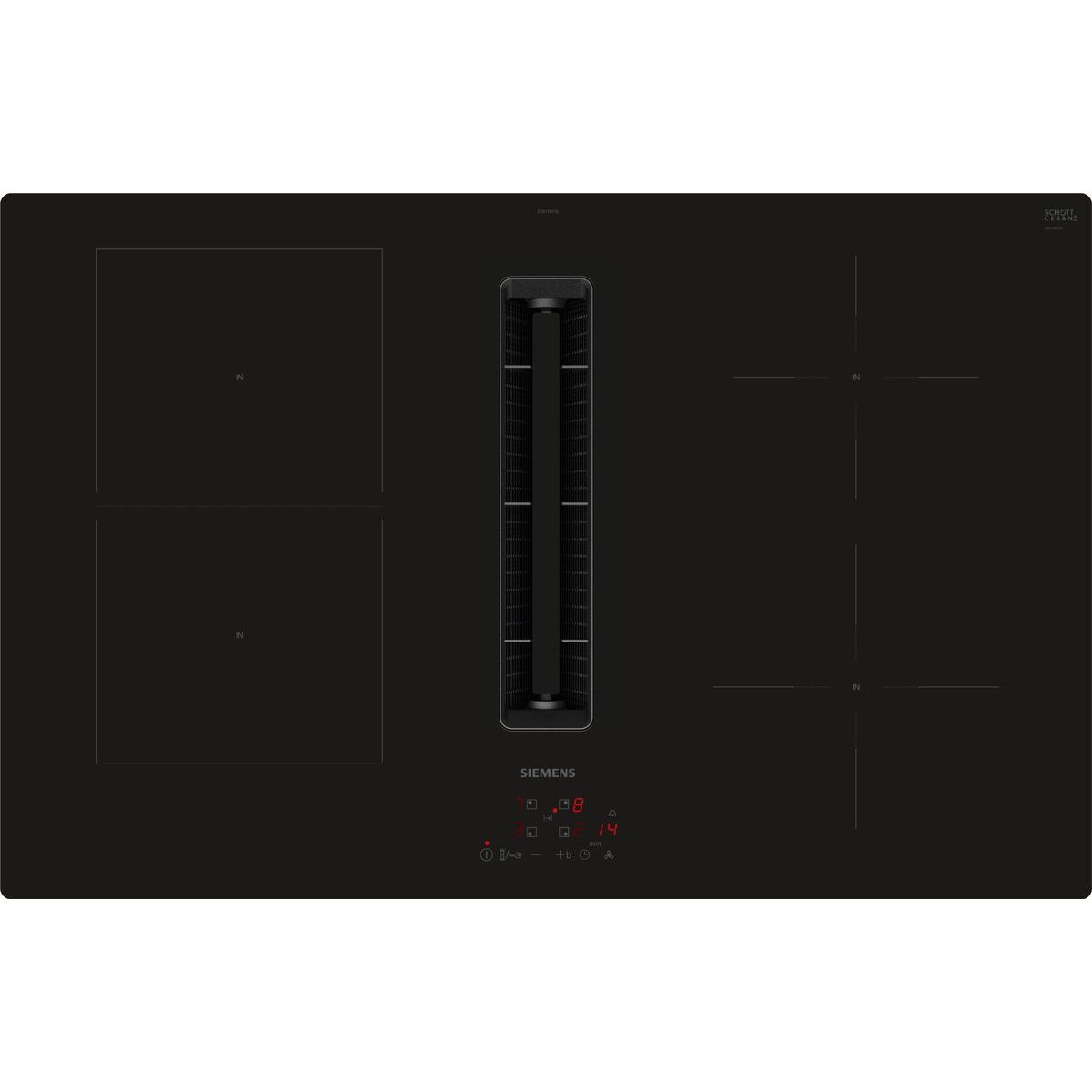 Induktiotaso liesituulettimella Siemens iQ300 ED811BS16E 80cm