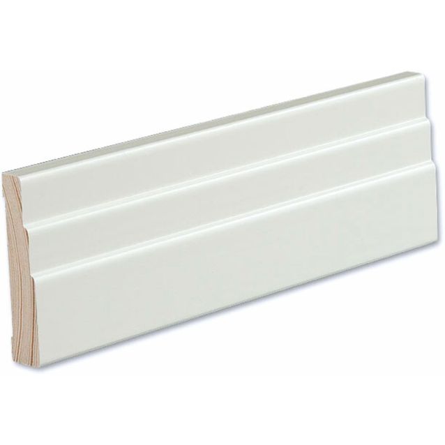 Peite-/jalkalista Vana 15x70x3600 mm valkoinen 5 kpl/pak