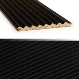 Sisustuspaneeli Siparila Vire, 15x90x2700mm, sormijatkettu mänty, maalattu, musta
