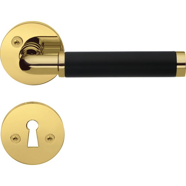 Sisäovenpainike Beslagsboden Design B868BKN, musta/kiiltävä messinki