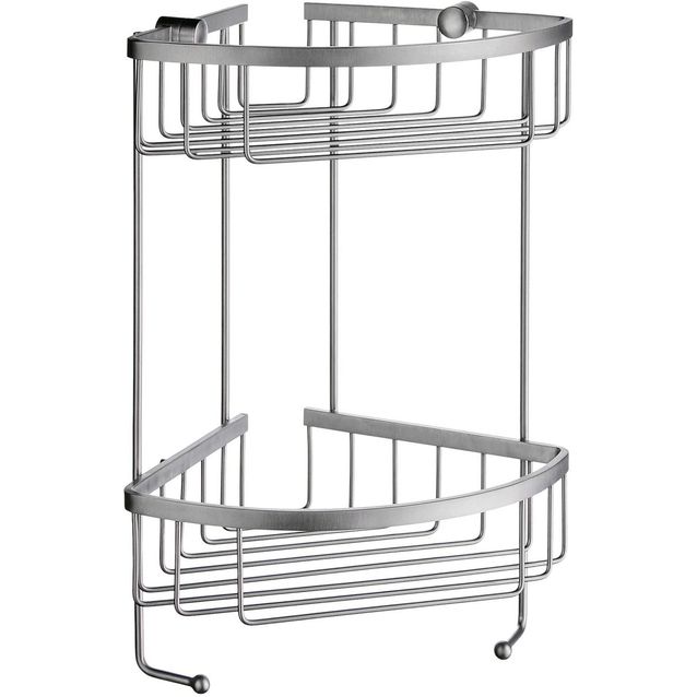 Kaksoiskulmakori Smedbo Sideline DS2031 195x195 mm/342 mm mattaharjattu kromi