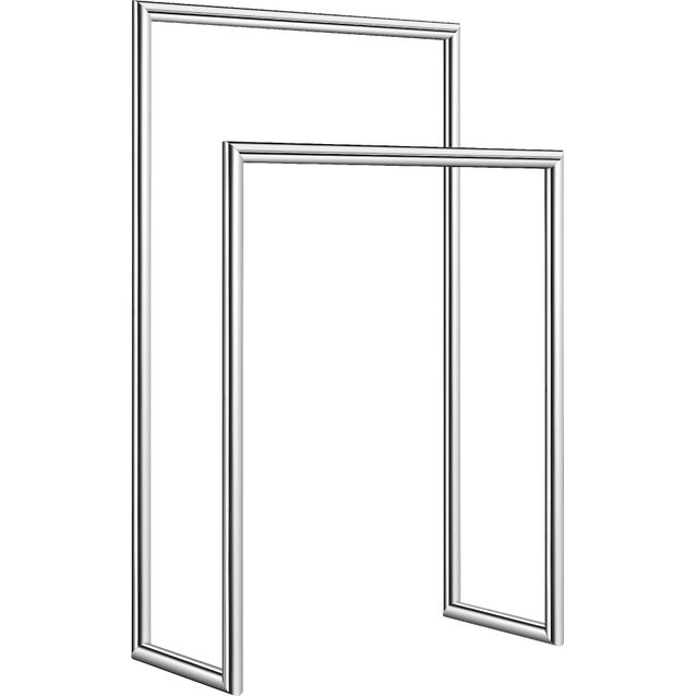 Pyyhetanko Smedbo Outline FK614, kaksitasoinen, vapaasti seisova, kiillotettu kromi