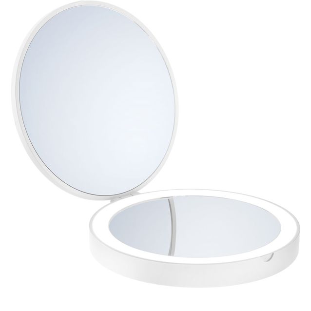 Meikki/matkapeili LED valolla Smedbo Outline mattavalkoinen 7-kertainen suurennus