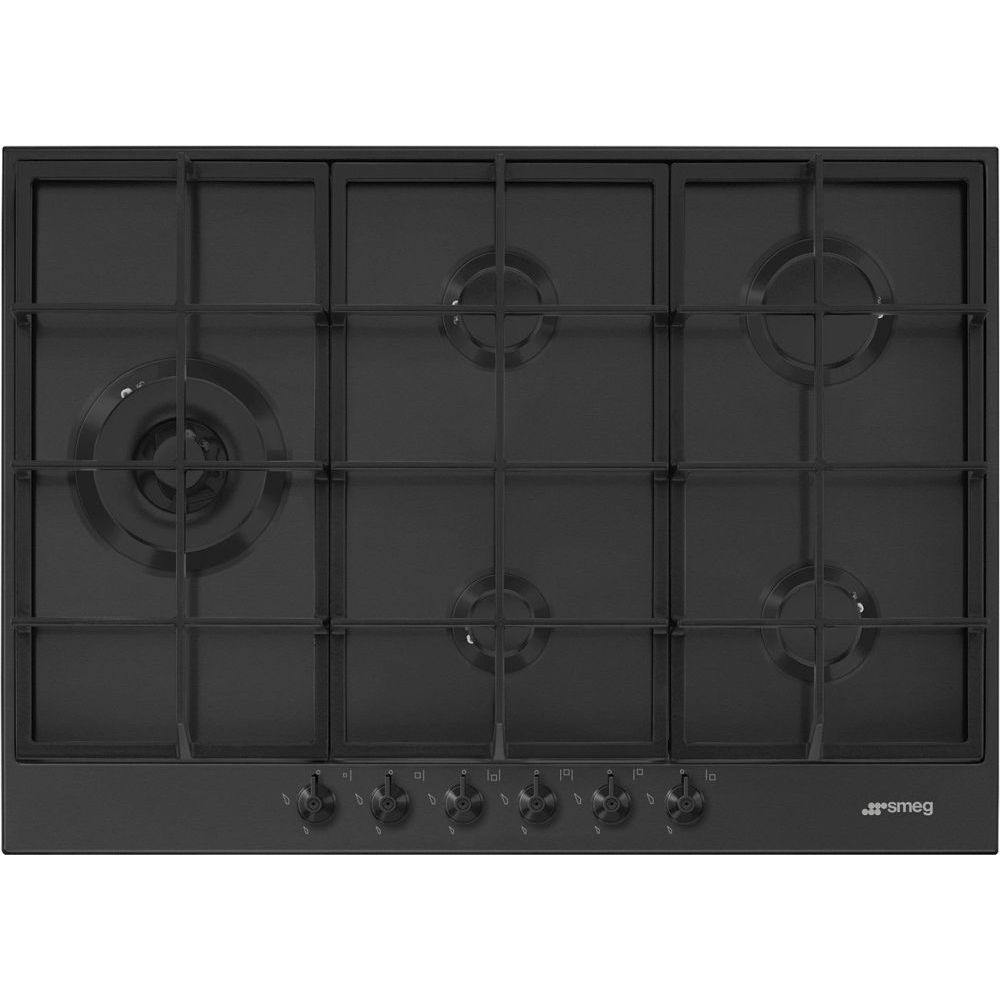 Kaasuliesitaso Smeg PX375LMB 70cm musta