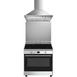 Keittiöpaketti Smeg - CG90CIXT induktioliesi, roiskesuoja ja liesituuletin, 90 cm, rst