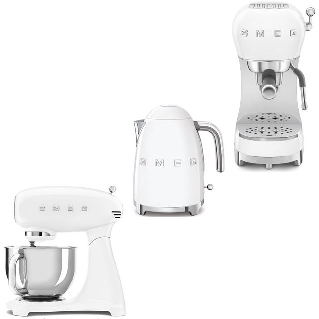 Tuotepaketti Smeg - SMF05PKEU keittiökone, KLF03PKEU vedenkeitin, ECF02PKEU espressokeitin
