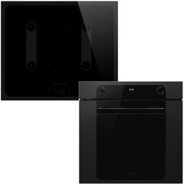 Keittiöpaketti Smeg - SF6200TB kalusteuuni ja SI2B22641D induktiotaso, musta