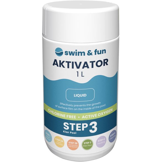 Desinfiointitehostin Swim & Fun Aktivator 1 l aktiivihapelle
