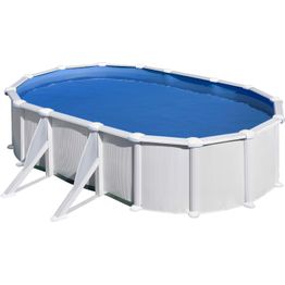 Uima-allas Gre by Swim & Fun, ovaalinmuotoinen, 610x375x132cm, valkoinen, ulkopuoliset tuet