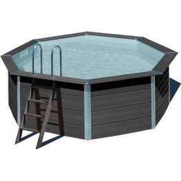 Uima-allas Gre by Swim & Fun, komposiittia, pyöreä, Ø410x124cm, grafiitinmusta