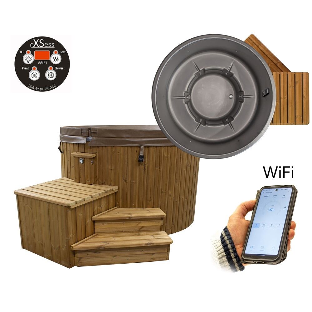 Ulkoporeallas SpaDealers TopSpa xs Wifi 6 hlöä brown/dark grey