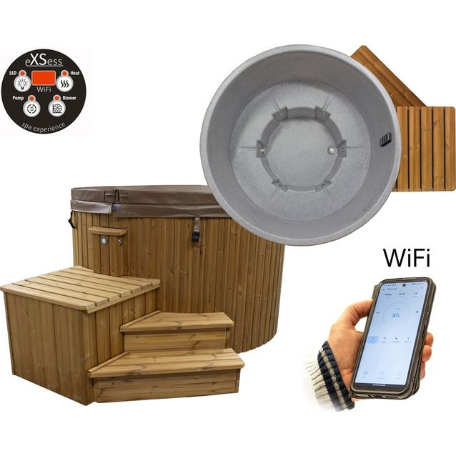 Ulkoporeallas SpaDealers TopSpa xs 6 hlöä brown/grey marble