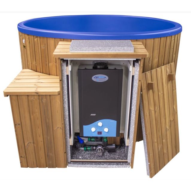 Kylpytynnyri kaasukamiinalla SpaDealers City-Palju Arctic 4-6 hlöä 1200l brown/azul blue