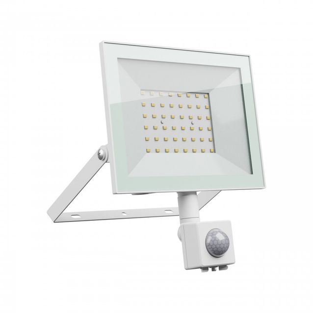 Valonheitin liiketunnistimella Spectrum Noctis Lux 4 50 W 4300 lm 4000 K IP44 176x221x53 mm, valkoinen