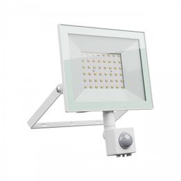 Valonheitin liiketunnistimella Spectrum Noctis Lux 4 50 W 4300 lm 3000 K IP44 176x221x53 mm, valkoinen