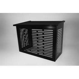 Ilmalämpöpumpun suojakotelo Suomipiipunhattu, musta