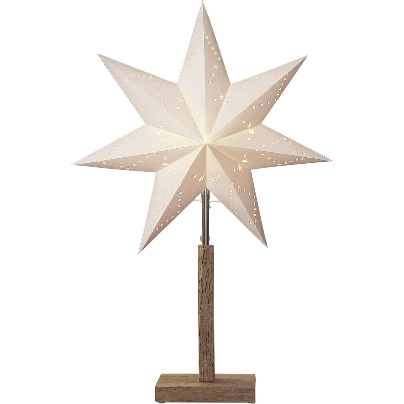 Pöytätähti Star Trading Karo, 52cm, ruskea/valkoinen