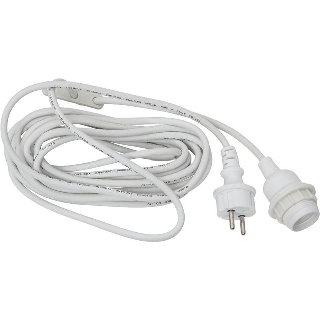 Valaisinjohtosarja ulkokäyttöön Star Trading 5m E27 valkoinen