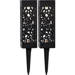 Aurinkokennokoristevalaisin Star Trading Izola, 18cm, musta, 2kpl/pkt