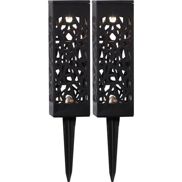 Aurinkokennokoristevalaisin Star Trading Izola, 18cm, musta, 2kpl/pkt