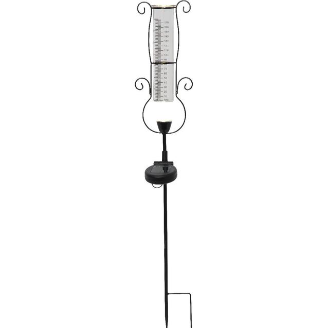 Aurinkokennovalo/sademittari Star Trading Pluvio musta