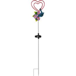 Aurinkokennokoristevalaisin Star Trading Linny Heart, 77cm, pinkki