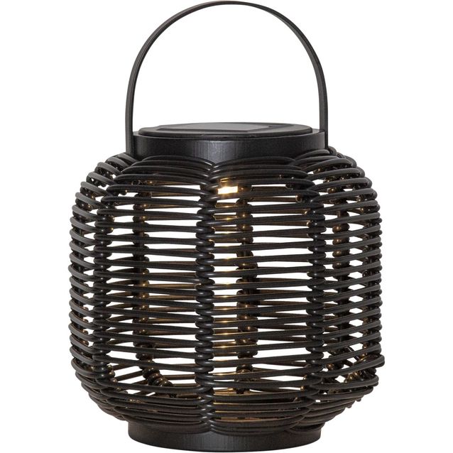 Aurinkokennolyhty Star Trading Runda, 15cm, musta