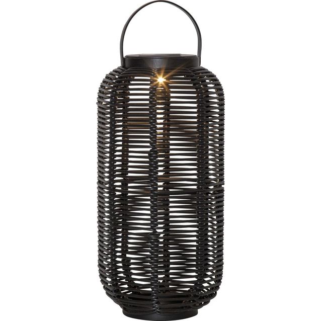 Aurinkokennolyhty Star Trading Runda, 30cm, musta