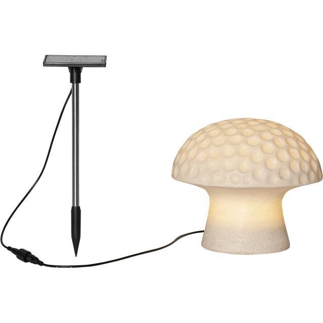 Aurinkokennokoristevalaisin Star Trading Sandy koristesieni 15.7cm, valkoinen