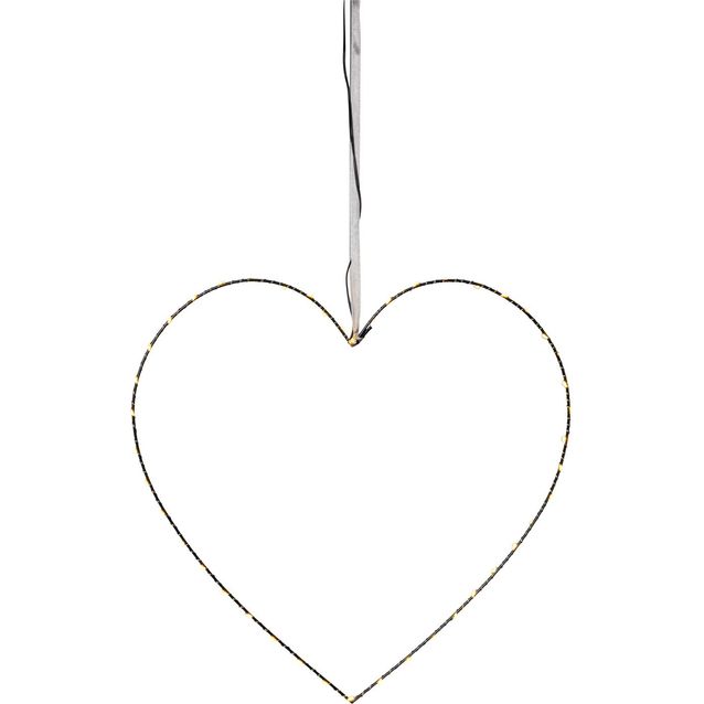 LED-valokoriste Star Trading Mira 45x45 cm sydän musta