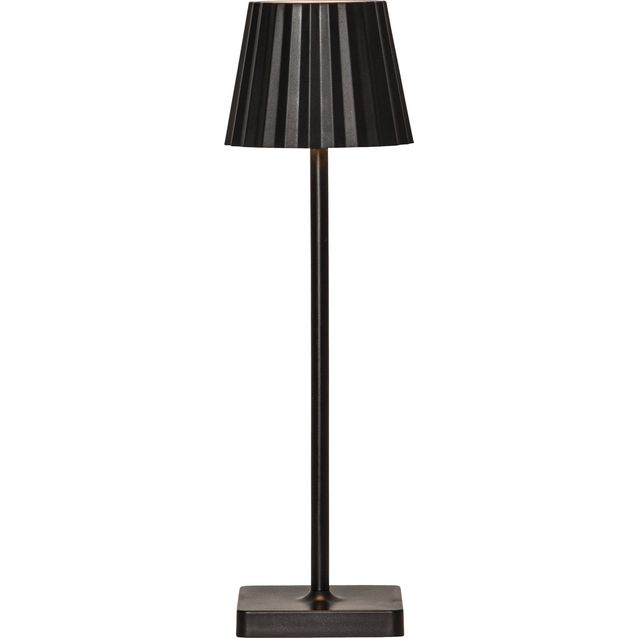 Pöytävalaisin Star Trading Maia, ladattava, 28cm, musta