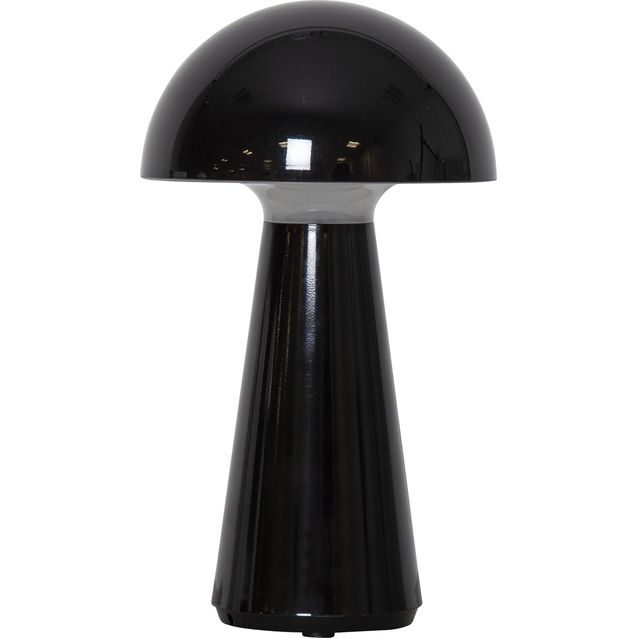 Pöytävalaisin Star Trading Mushroom, ladattava, 28cm, musta