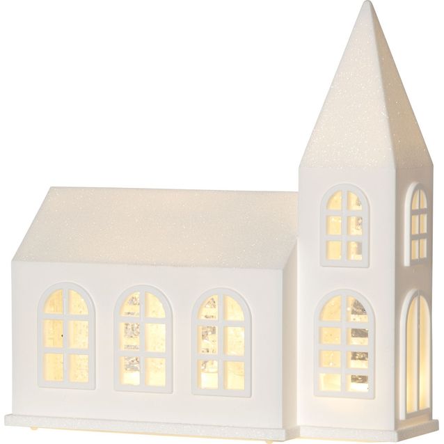 LED-valokoriste Star Trading Vinter kirkko, valkoinen