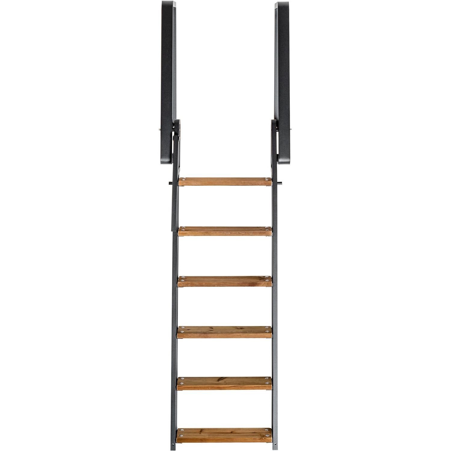 Laituritikkaat Savorak, 6 askelmaa, taittuva, hst, askelmat painekyllästetty mänty ruskea