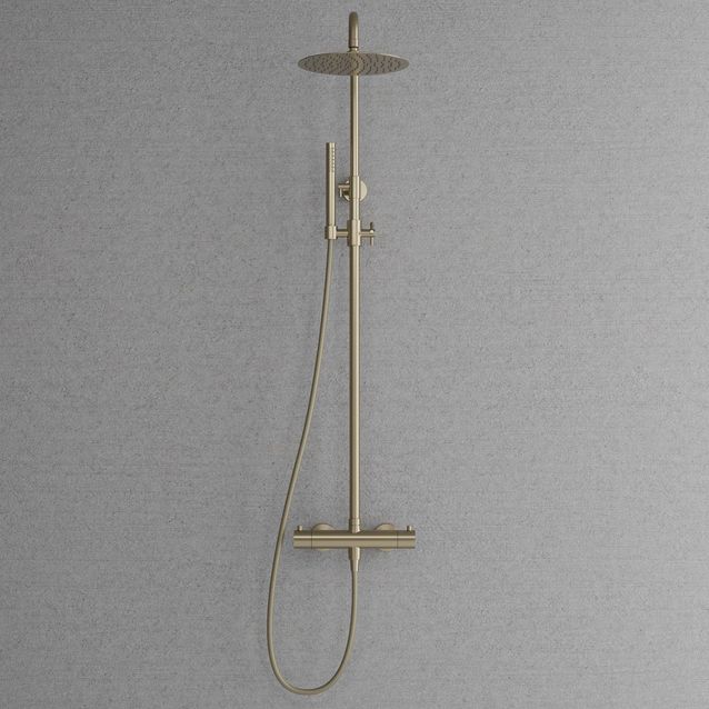 Sadesuihkusetti Scandtap Steel Pleasure 2, termostaattihanalla, Champagne
